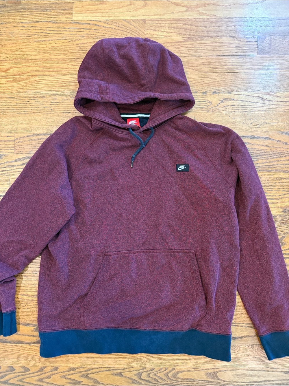 Nike Burgundy Hoodie with Black Accents